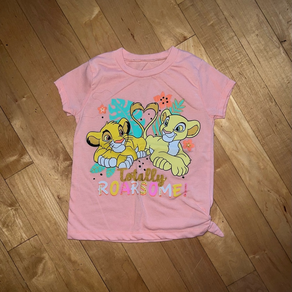 Pink Lion King Graphic T-Shirt & Pants Set